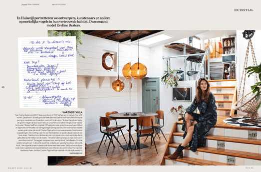 Interview in Elle Magazine Nederland 2019