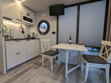 Dining area and kitchen