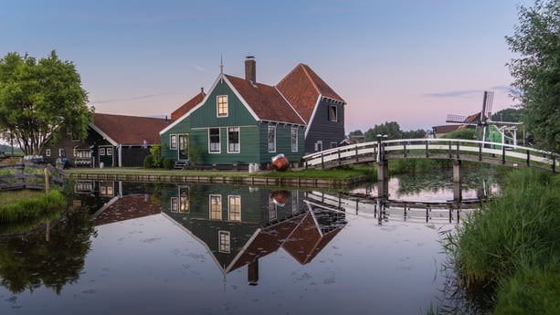 Maison hollandaise typique comme on en trouve beaucoup dans la région