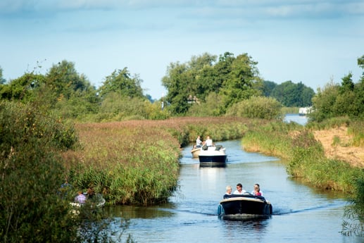 The houseboat is located in the middle of an amazing nature reserve.