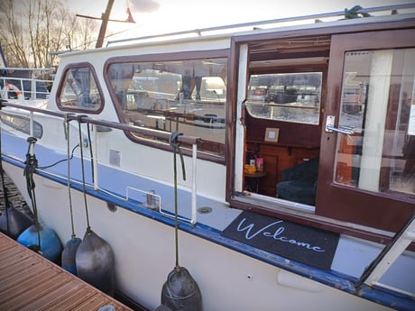 Entrance motor yacht.