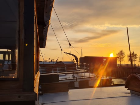 Coucher de soleil depuis le pont