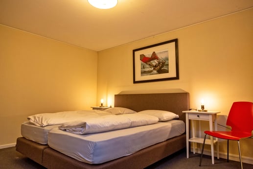 The large bedrooms have comfortable double beds.