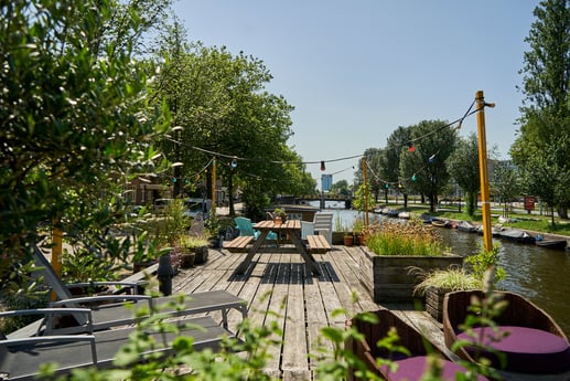 Our 40m2 roof terrace which get sun almost all day!