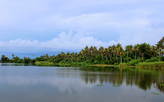 Binnenwatergebieden in Kerala.