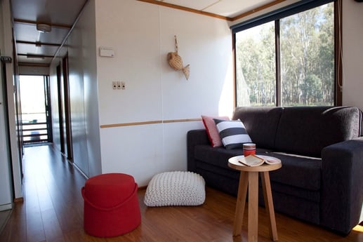 The large living room will make you feel at home right away.