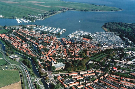 Areal view of Monnickendam
