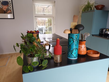 Keukeneiland met kookplaat en oven