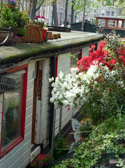 Entrance with its flowerbed