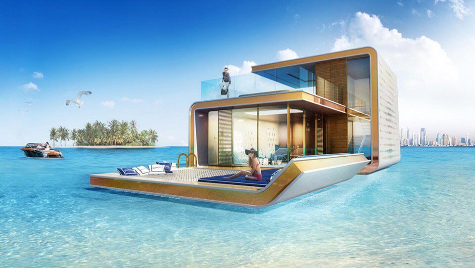 Casa flotante Dubai Caballito de mar flotante durante el día