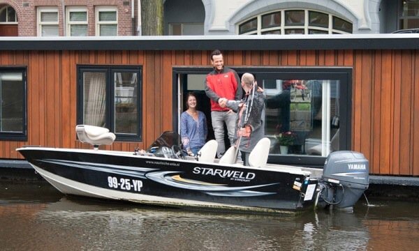 Houseboat amsterdam fishing