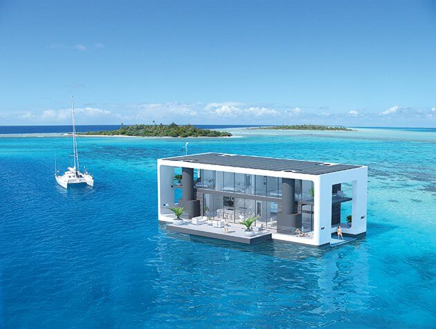The storm proof houseboat on a perfect spot